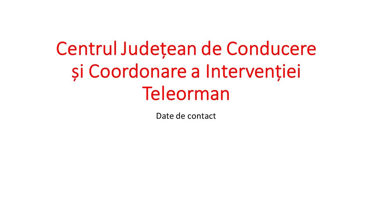 Drpciv teleorman contact